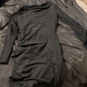 Banana Republic Charcoal Long Sleeve Dress
